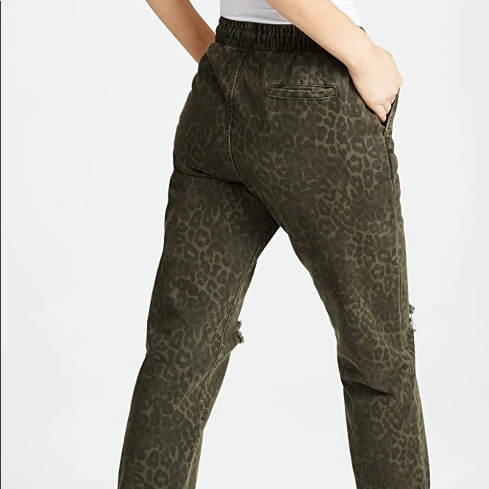 Alexander Wang Leopard Denim Joggers - Picture 2 of 5